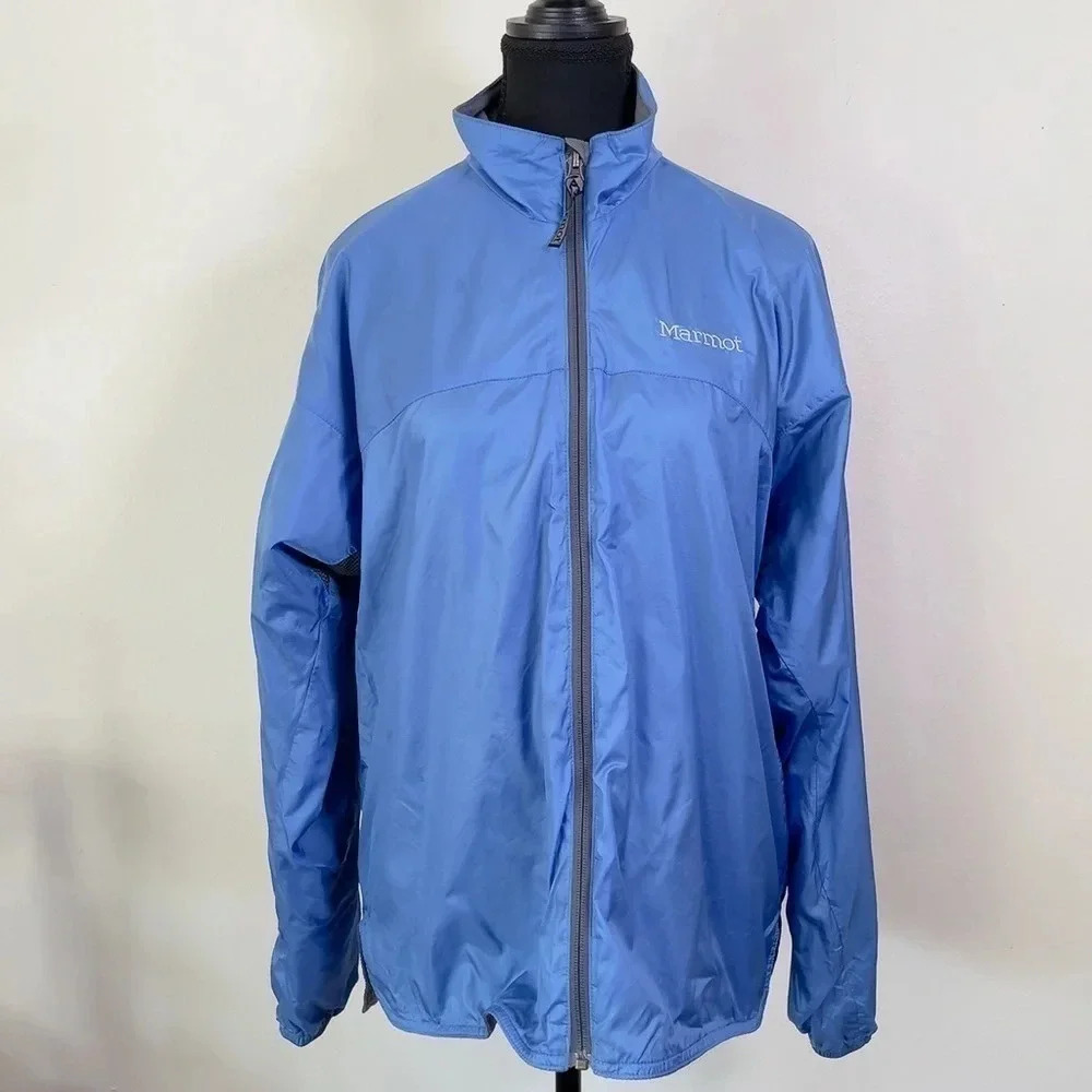 Marmot Women's Blue Full Zip Nylon Windbreaker Jacket